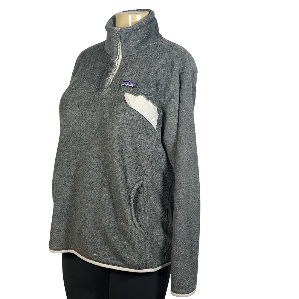 Patagonia Re-Tool Snap-T Pullover Fleece Gray Women Large 25442
